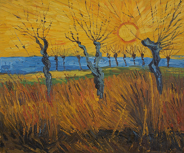 Willows at Sunset by Vincent Van Gogh - Click Image to Close
